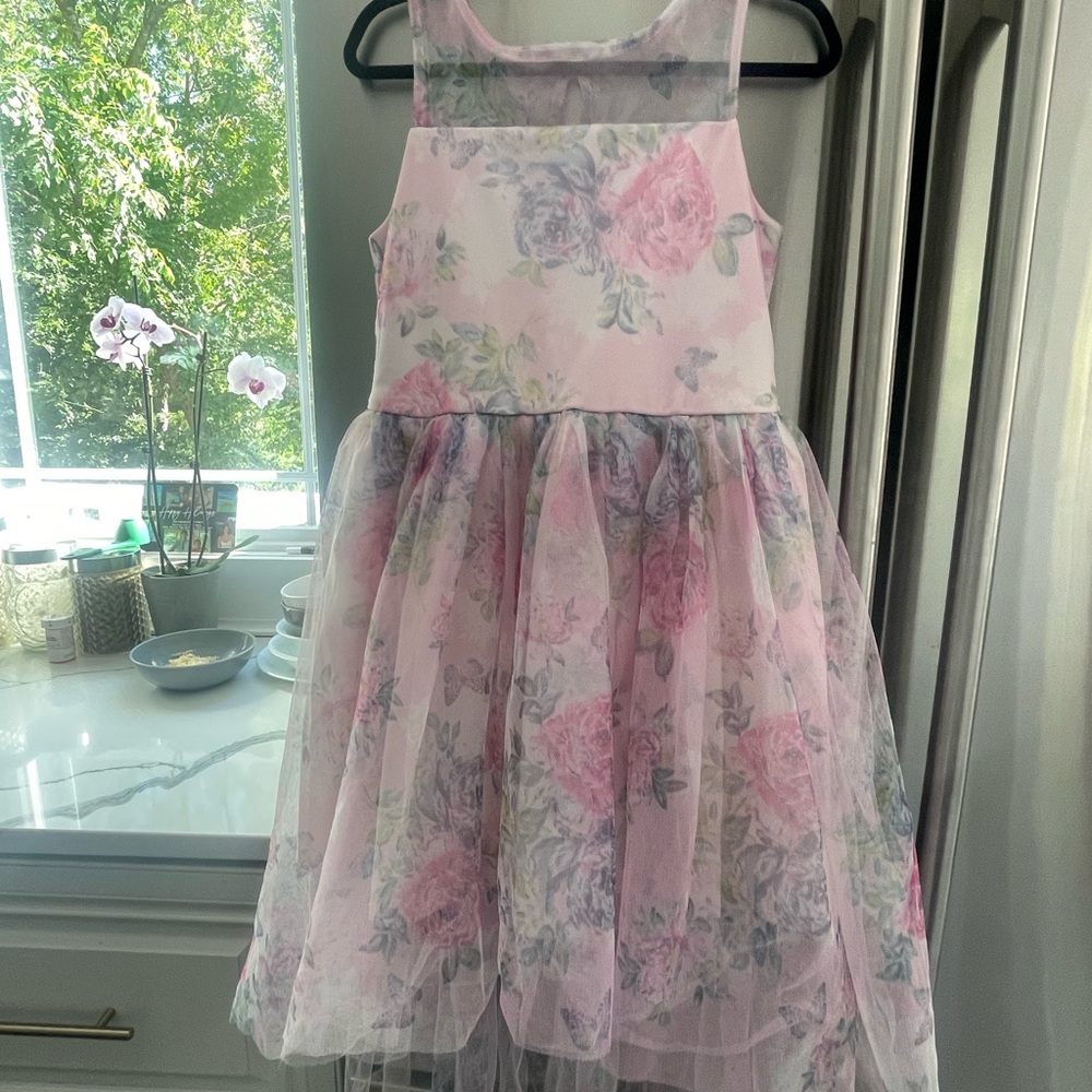 Pink floral dress